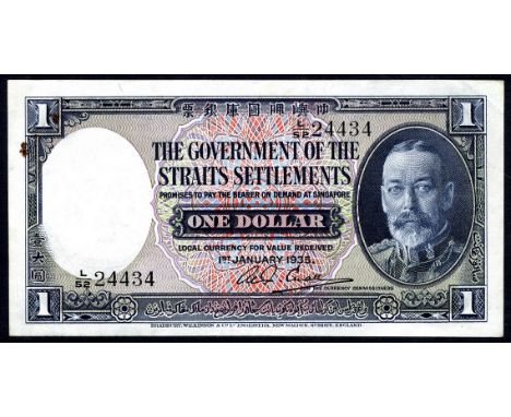 Straits Settlements, P 16b, Linzmayer B121e, British Administration, Government of the Straits Settlements, 1 Dollar, 1 Janua