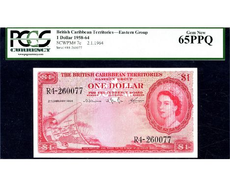 British Caribbean Territories, P 7c, Linzmayer B107l, The British Caribbean Territories, Eastern Group, 1 Dollar, 2 January 1