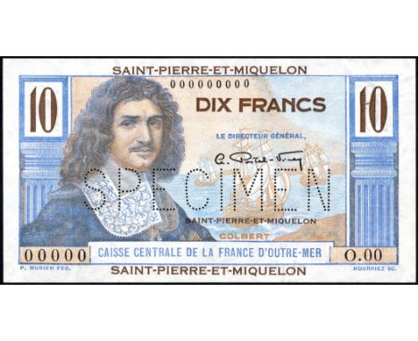 Saint Pierre & Miquelon, P 23s, Caisse Centrale de la France d'Outre-Mer, Saint-Pierre-et Miquelon, 10 Francs, (1950-60), SPE