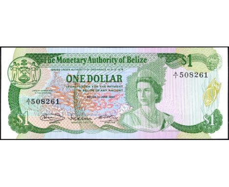 Belize, P 38a, 43, 46a, Linzmayer B201a, 301a, 304a, The Monetary Authority of Belize and Central Bank of Belize. Lot contain