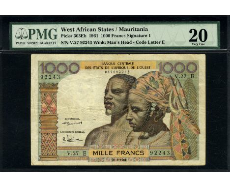 West African States, P 503Eb, Linzmayer B108Eb, Leclerc/Kolsky 345, Banque Centrale des États de l'Afrique de l'Ouest, Maurit