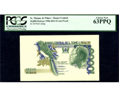 Saint Thomas & Prince, P 66ap, Linzmayer B304p, Banco Central de S. Tomé e Principe, 10,000 Dobras, 22 October 1996, FRONT PR