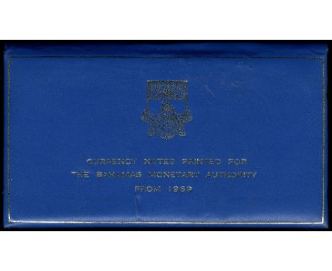 Bahamas, P CS3, Linzmayer BNP202, Bahamas Monetary Authority. Light blue presentation folder containing ½, 1, 3, 5, 10, 20, 5