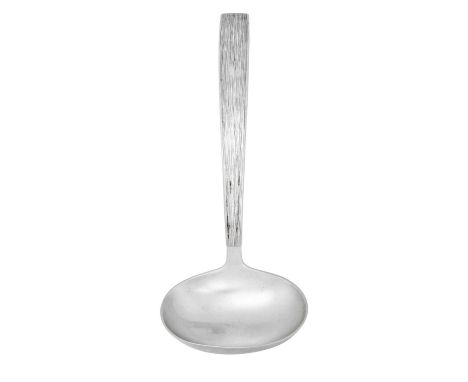An Elizabeth II Silver Sauce-Ladle,  by Gerald Benney, London, 1966 the angular handle with an overall textured finish, with 