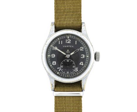 Vertex: A World War II Military Wristwatch, signed Vertex, Known by Collectors as One of "The Dirty Dozen", circa 1944, (cali