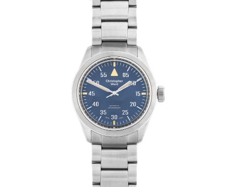 Christopher Ward: A Stainless Steel Automatic Centre Seconds Wristwatch, signed Christopher Ward, Chronometer, model: Cranwel