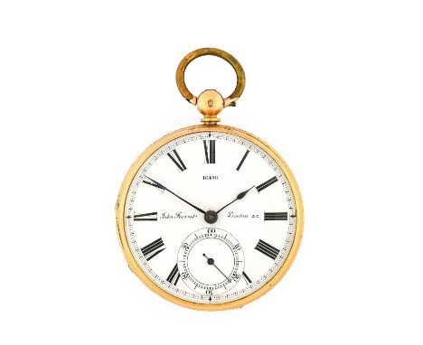 Forrest: An 18 Carat Gold Open Faced Pocket Watch, signed John Forrest, London, Chronometer Maker to the Admiralty, 1864, sin