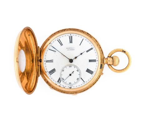 Bennett: An 18 Carat Gold Half Hunter Lever Pocket Watch, signed Bennett, 65 &amp; 64 Cheapside, London, Maker to the Royal O