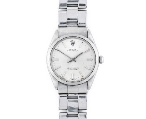 Rolex: A Stainless Steel Automatic Centre Seconds Wristwatch, signed Rolex, Superlative Chronometer Officially Certified, mod