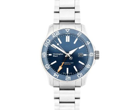 Christopher Ward: A Stainless Steel Automatic Calendar Centre Seconds Wristwatch, signed Christopher Ward, model: C60 Trident