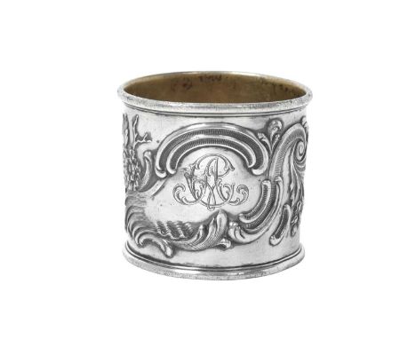 A Russian Silver Napkin-Ring,  by Fabergé, With Imperial Warrant, Moscow, 1896, With Scratched Inventory Number 1525 of typic