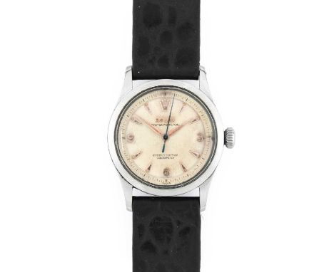 Rolex: A Stainless Steel Automatic Centre Seconds Wristwatch, signed Rolex, Officially Certified Chronometer, model: Oyster P
