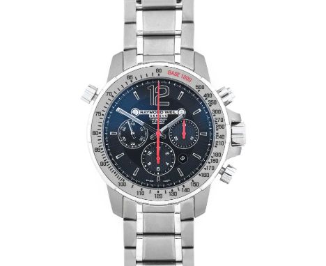 Raymond Weil: A Titanium and Stainless Steel Automatic Calendar Chronograph Wristwatch, signed Raymond Weil, model: Nabucco, 