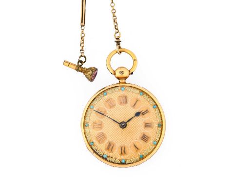 Manning: An 18 Carat Gold Open Faced Lever Pocket Watch, signed Wm Manning, Worcester, 1823, single chain fusee lever movemen