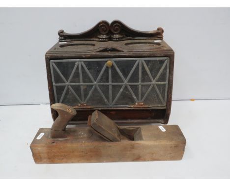 Vintage wooden plane and a Cigar cabinet by Rodger Aplin ltd of Dubli.