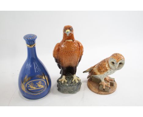 Collection Of Ceramic Items Inc Beswick Decanter , Royal Doulton Owl &amp; Wade x 3 Items are in previously owned condition S