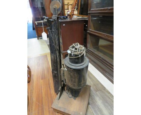 Unknown Item, possibly an Antique  Silhouette lamp? Measures 35 inches tall. See photos.  S2
