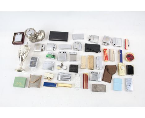 Job Lot Lighters Inc. Vintage - Table - Combi Watch - Colibri Zenith Ronson Etc In vintage condition Signs of age &amp; use P