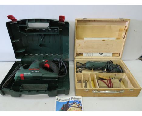 Bosche Multi saw in original box plus  a Bosche Carving primer with tools and box. See photos. 