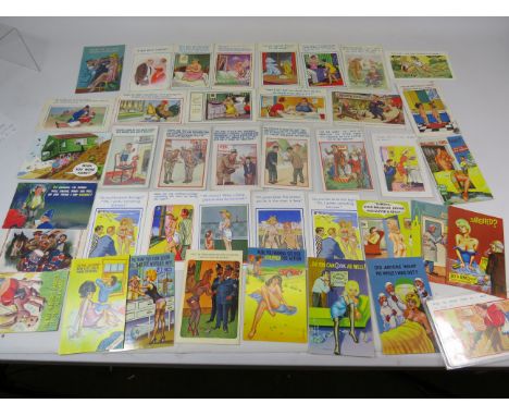 40 Vintage Cheeky Postcards, some after Donald McGill. See photos. 