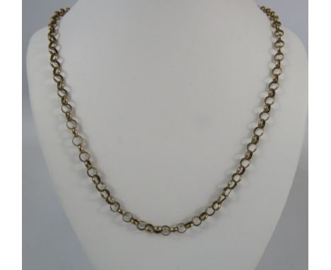 9ct gold 20 inch belcher chain, 6.7 grams