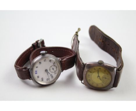STERLING SILVER Men's Vintage Trench Style WRISTWATCHES Hand-Wind SPARES &amp; REPAIRS / PARTS &amp; RESTORATION ONLY Inc. Ar