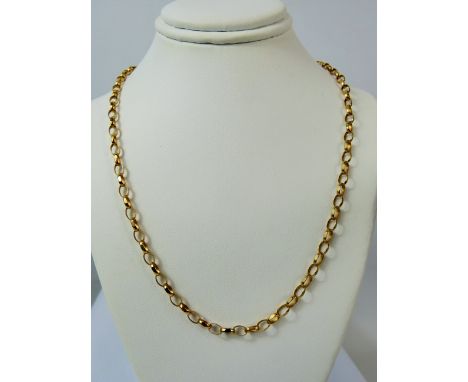 9ct Yellow Gold 20 inch Belcher neck chain.  5.4g in total.  