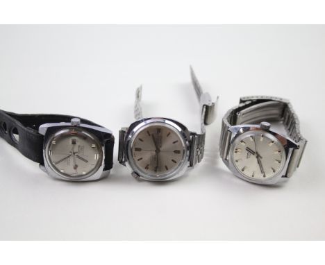 Men's Vintage WRISTWATCHES Hand-wind WORKING - Tested For Time Inc. Mortima, Sekonda Etc. Items are In Vintage condition Sign