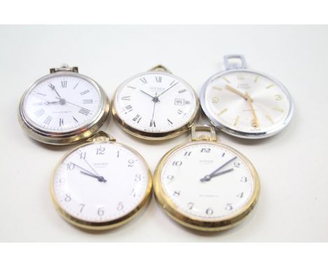 Men's Slimline POCKET WATCHES Hand-Wind WORKING - Tested For Time Inc. Sekonda, FERO Etc. Items are in vintage condition Sign
