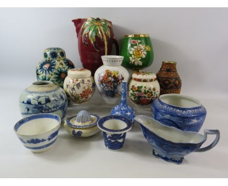 Mixed ceramics lot including Sadler, Royal Doulton, Goebel and Beswick etc.