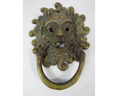 Vintage brass Durham sanctuary door knocker 15cm by 11cm