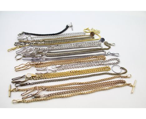 Assorted POCKET WATCH CHAINS / ALBERTS Mix of Lengths / Finishes / Materials Inc. Gold / Silver Tone Etc. Items are in previo