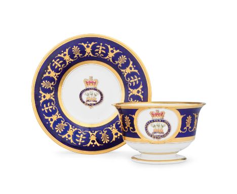 A very rare Flight, Barr and Barr Worcester breakfast cup and saucer from the Prince Regent Service, circa 1815Of generous si
