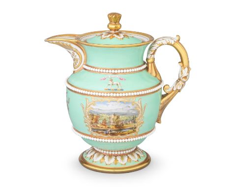 Of Scottish Interest: An important Flight, Barr and Barr Worcester presentation jug and cover, circa 1820Of shouldered ovoid 