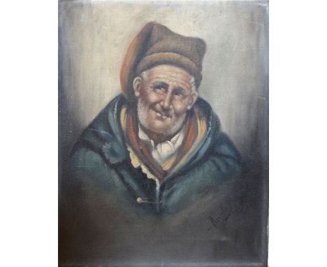 Italian School (early 20th century), Portrait of a man, indistinctly signed lower right, 25 x 20cm, unframed   