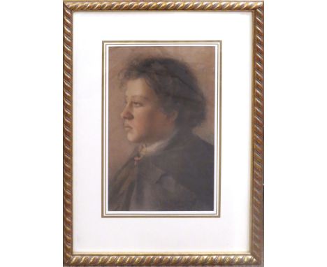 Ethel Buckingham, Portrait, pastel, signed and dated 1886 lower centre, 38 x 24cm