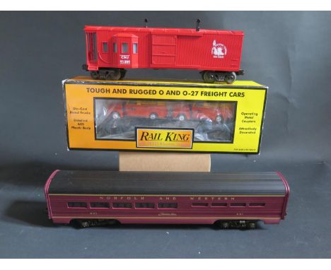 A MTH Electric Trains Norfolk and Western "The Powhatan Arrow" Passenger Car Near mint but no box, CNJ 91309 Box Car Near Min