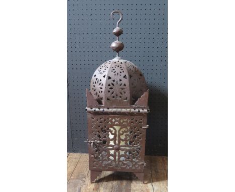 A Moroccan Style Lamp with candle 