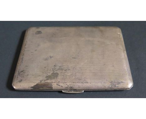 A George VI Silver Cigarette Case with engine turned decoration, Birmingham 1939, Bravingtons Ltd., 144g 