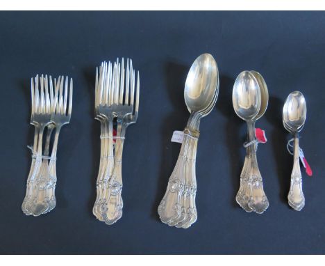 A Part Set of Sterling Silver Flatware, 927g 