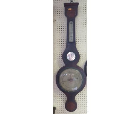 A 19th Century Mahogany and Inlaid Banjo Barometer 