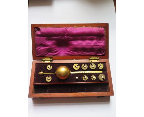 A Cased Syke's Hydrometer 