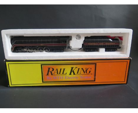 A Rail King by MTH Electric Trains DCRU Norfolk &amp; Western J Die-Cast Steam Engine, No. 611 MT-1105 with 3 rail features. 