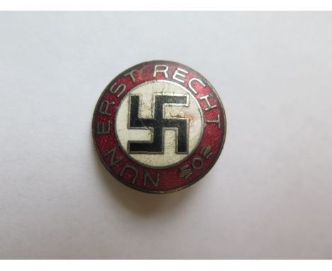 An Enamel Swastika Brooch Button