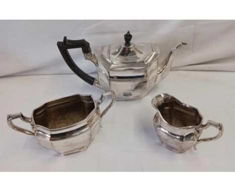 GEORGIAN STYLE 3 PIECE EPNS TEA SET