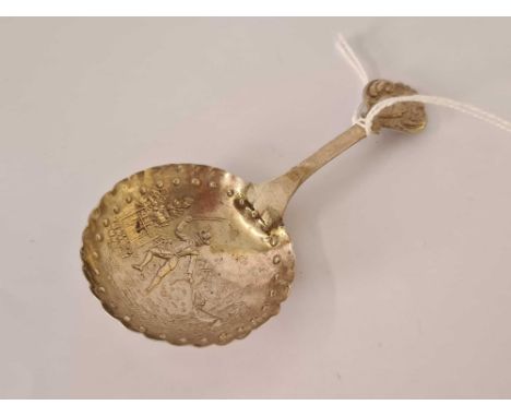 DUTCH SILVER CADDY SPOON