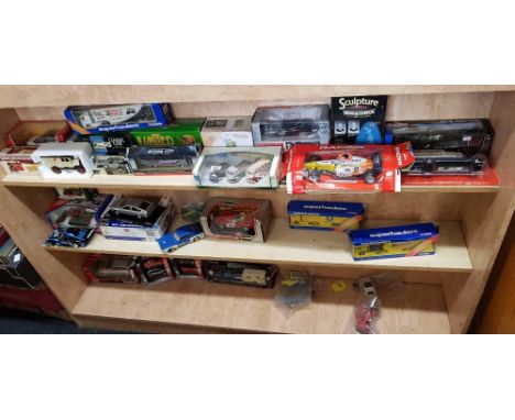 3 SHELVES OF BOXED &amp; LOOSE TOYS BY CORGI, CLASSIC CAR, AMERICAN METAL &amp; BURAGO