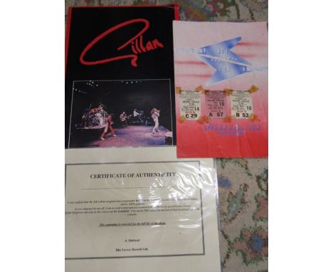 Gilian signed programme with authenticity plus ticket stubbs etc