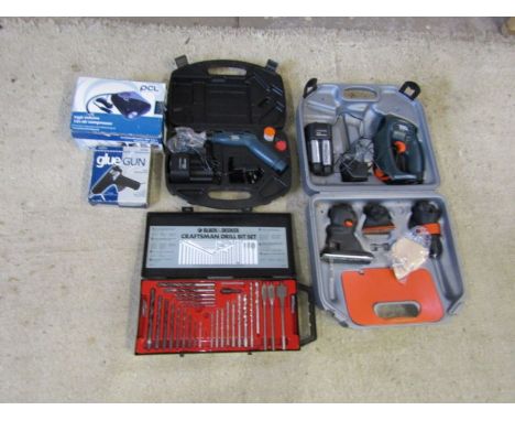 Black &amp; Decker power tools, drill bit set and air compressor etc&nbsp;
