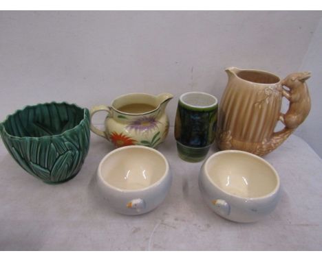Sylvac, Poole and other various jugs and dishes, some a/f as pictured